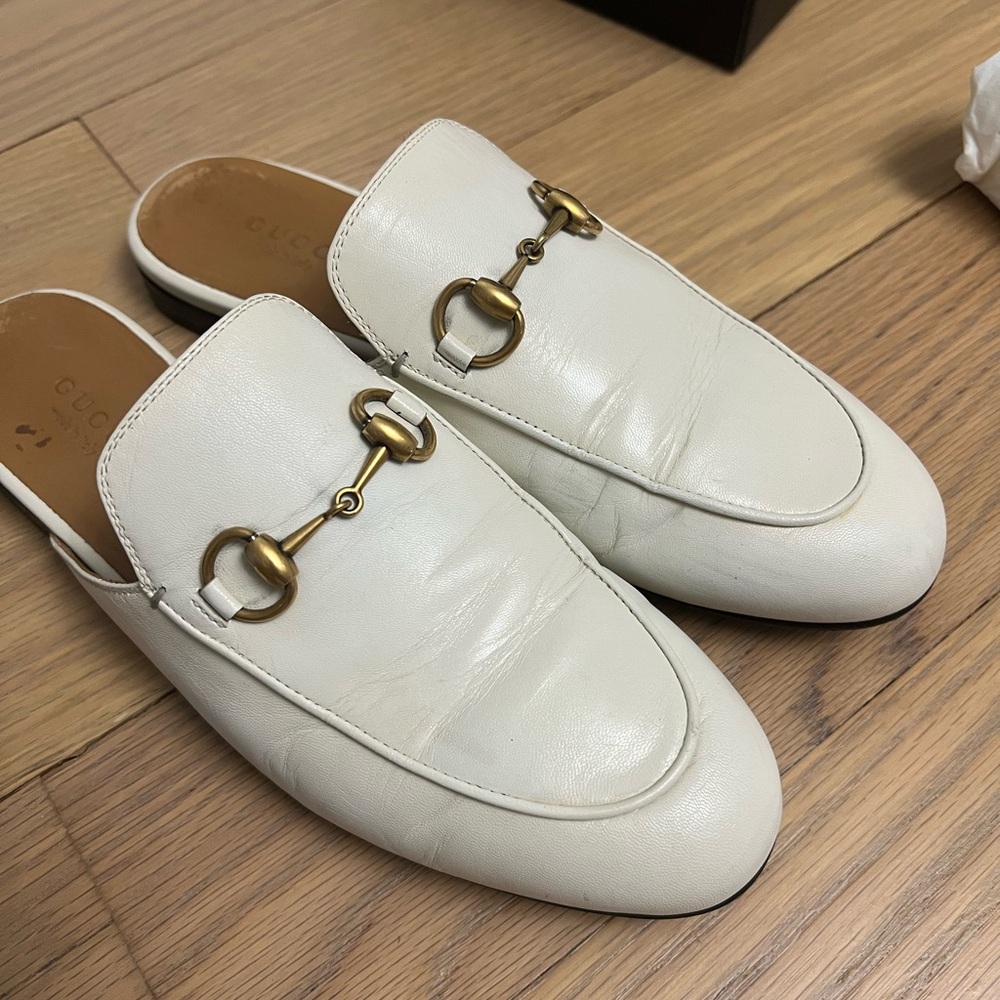 Gucci Princeton Mule Loafer, White/Cream 35.5 - Picture 4 of 9